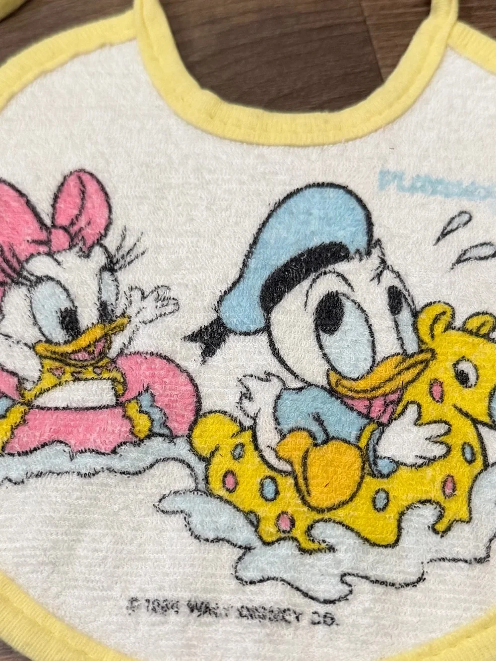 Vintage Disney Babies Baby Minnie Mouse & Baby Donald/Daisy Duck Bib Bundle